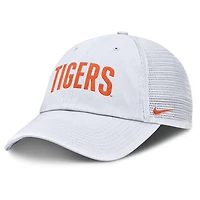 Casquette trucker Nike blanche Clemson Tigers Club Campus pour homme, ajustable