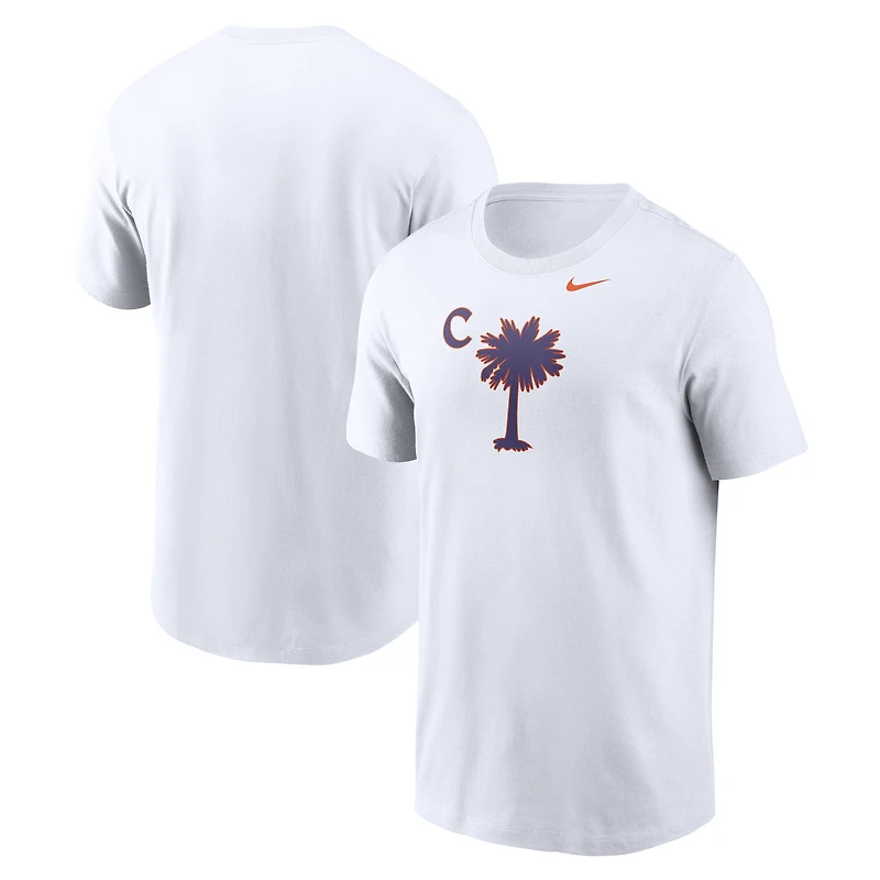 T-shirt Nike Palmetto blanc pour homme des Tigers de Clemson