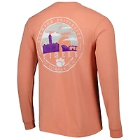 Men's Orange Clemson Tigers Circle Campus Scene Long Sleeve T-Shirt