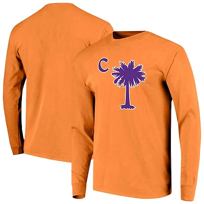 T-shirt à manches longues orange Clemson Tigers Comfort Colors Palmetto C pour homme