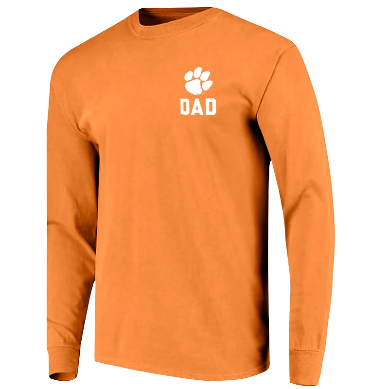 Men's Orange Clemson Tigers Father's Day Campus Drawing Long Sleeve T-Shirt
