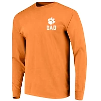 Men's Orange Clemson Tigers Father's Day Campus Drawing Long Sleeve T-Shirt