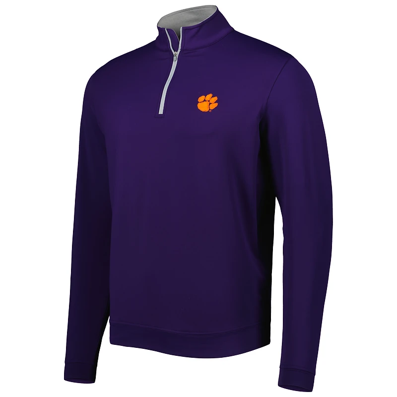 Haut pour homme Peter Millar Purple Clemson Tigers à quart de zip Perth