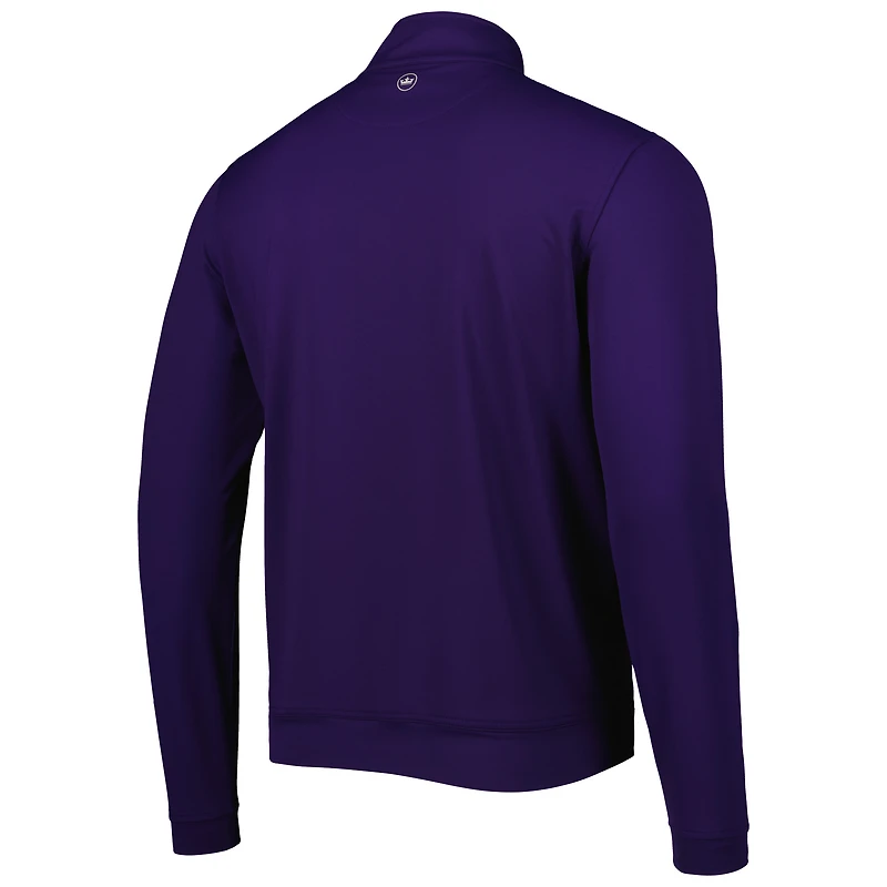 Haut pour homme Peter Millar Purple Clemson Tigers à quart de zip Perth