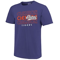 Men's  Purple Clemson Tigers Alumni Script Overlay T-Shirt
