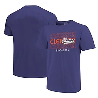 Men's  Purple Clemson Tigers Alumni Script Overlay T-Shirt