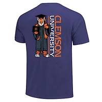 T-shirt violet pour homme avec la mascotte des Clemson Tigers, récompense remise de diplôme débloquée