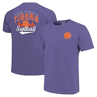 T-shirt violet pour hommes des Clemson Tigers Softball Walk Off