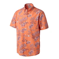 Chemise boutonnée classique Kekai Tri-Blend orange Reyn Spooner pour homme, des Tigers de Clemson
