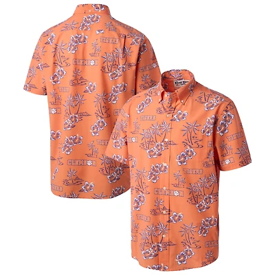 Chemise boutonnée classique Kekai Tri-Blend orange Reyn Spooner pour homme, des Tigers de Clemson