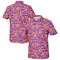 Polo Performance Reyn Spooner violet pour homme des Clemson Tigers