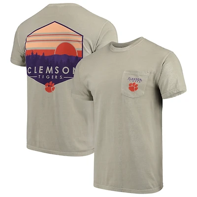 T-shirt Homme Clemson Tigers Landscape Shield Comfort Colors Poche