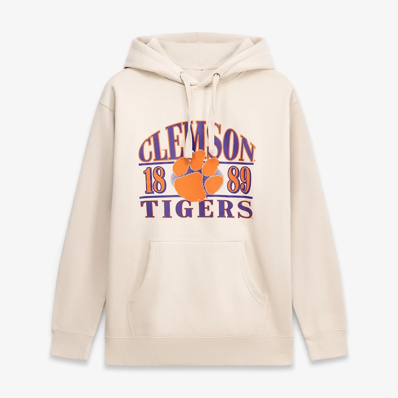 Sweat à capuche pour homme avec lettres Upper Arch Tan Clemson Tigers