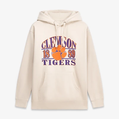 Men's  Tan Clemson Tigers Upper Arch Letters Pullover Hoodie
