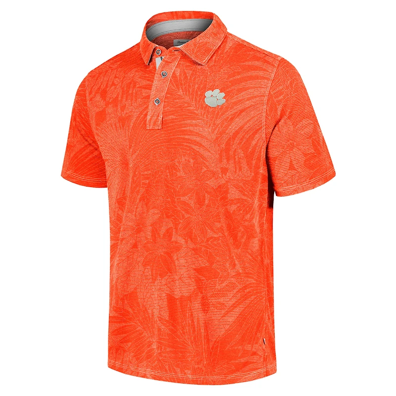 Men's Tommy Bahama Orange Clemson Tigers Sport Santiago Paradise Polo