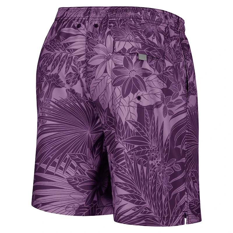 Short de bain Tommy Bahama violet pour homme, Clemson Tigers, Santiago Palms