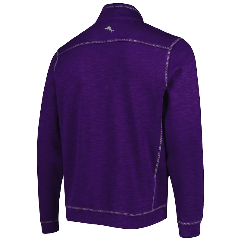 Tommy Bahama Purple Clemson Tigers Sport Tobago Bay Tri-Blend Mock Neck Half-Zip Jacket