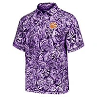 Polo Tommy Bahama violet Clemson Tigers Tropical Score IslandZone pour hommes