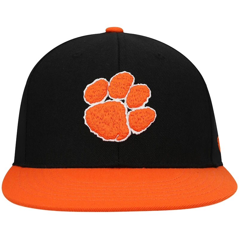 Men's Top of the World Black/Orange Clemson Tigers Team Color Two-Tone Fitted Hat