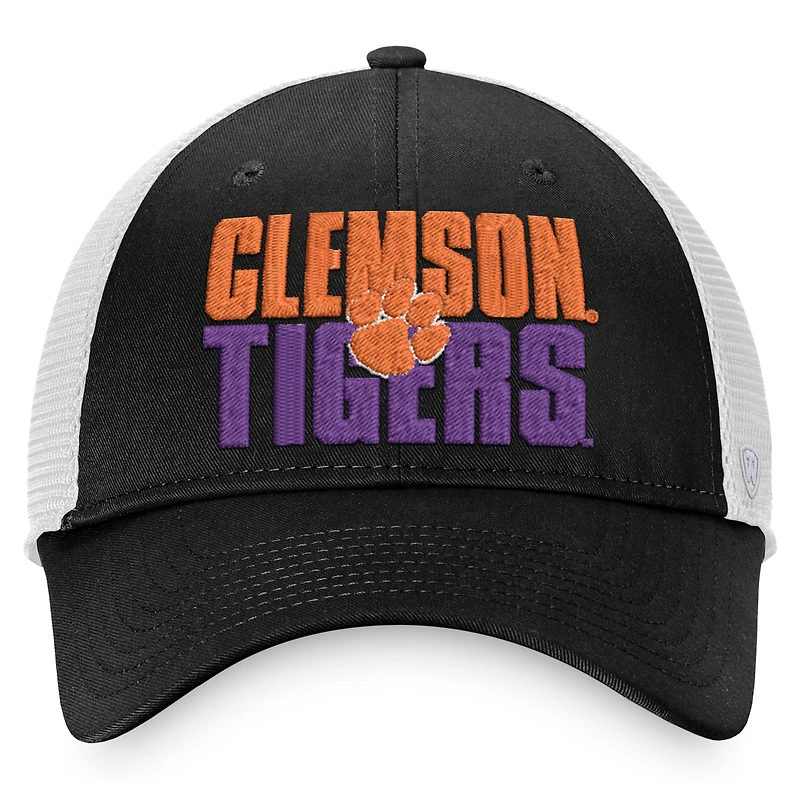 TOP CLEM NOIR BLANC NCAA TOP STOCKPILE TRUCKER HATMENSTR