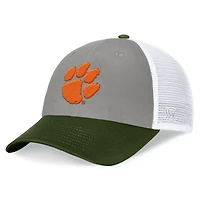 Casquette réglable pour hommes, Top of the World, gris/vert, Clemson Tigers OHT, badge d'appréciation militaire, camionneur