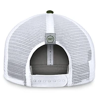 Men's Top of the World Gray/Green Clemson Tigers OHT Military Appreciation Badge Trucker Adjustable Hat