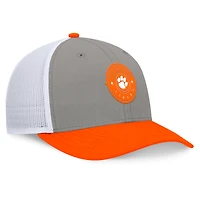 Casquette réglable Top of the World gris/orange Clemson Tigers Rob Trucker pour hommes