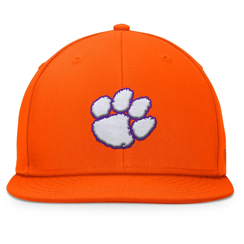 Casquette Snapback fondamentale orange Clemson Tigers Top of the World pour hommes