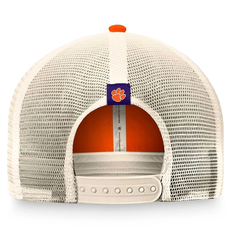 Men's Top of the World Orange Clemson Tigers Refined Trucker Adjustable Hat