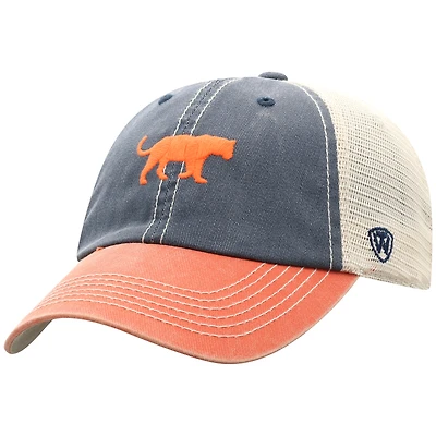 Men's Top of the World Purple Clemson Tigers Off Road Three-Tone Vintage Adjustable Trucker Hat