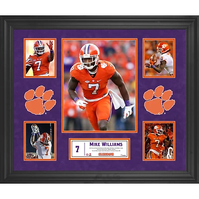 Collage encadré de 5 photos de Mike Williams (Clemson Tigers), 58 x 69 cm (23 x 27 pouces).