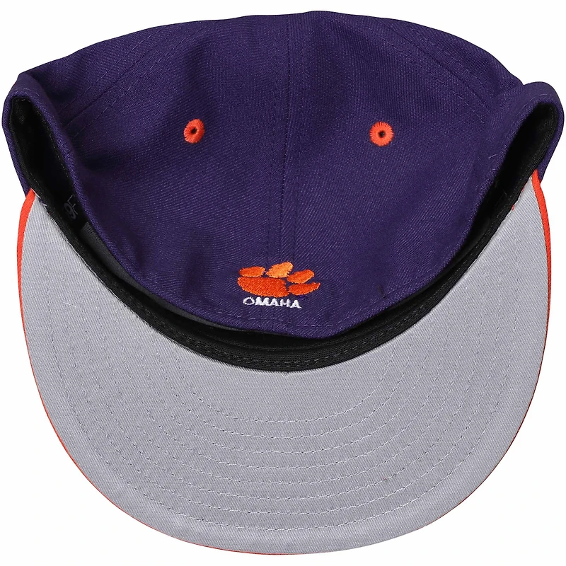 Casquette ajustée basique 59FIFTY Clemson Tigers New Era - Violet/Orange