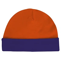 Newborn & Infant Clemson Tigers Dynamic Duo Bodysuit, Bib Cuffed Knit Hat Set