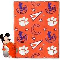 Ensemble coussin et jeté en soie Mickey Hugger Northwest x Disney Clemson Tigers