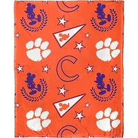 Ensemble coussin et jeté en soie Mickey Hugger Northwest x Disney Clemson Tigers