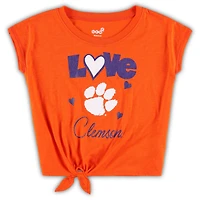 Ensemble t-shirt et legging Clemson Tigers Forever Love orange/violet préscolaire tout-petit