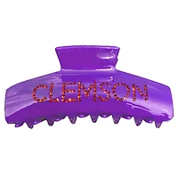 Purple Clemson Tigers Rhinestone Claw Hair Clip
