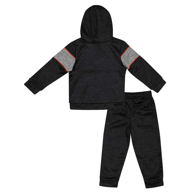 Ensemble sweat à capuche et pantalon de survêtement en polaire noir Clemson Tigers Grizworld pour tout-petit Colosseum