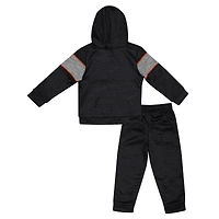Ensemble sweat à capuche et pantalon de survêtement en polaire noir Clemson Tigers Grizworld pour tout-petit Colosseum