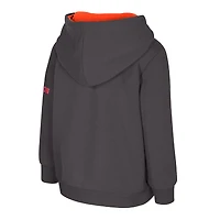 Sweat à capuche en polaire gros logo pour tout-petits Colosseum Charcoal Clemson Tigers
