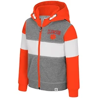 Sweat à capuche zippé Bert pour tout-petits, gris chiné, des Tigers de Clemson