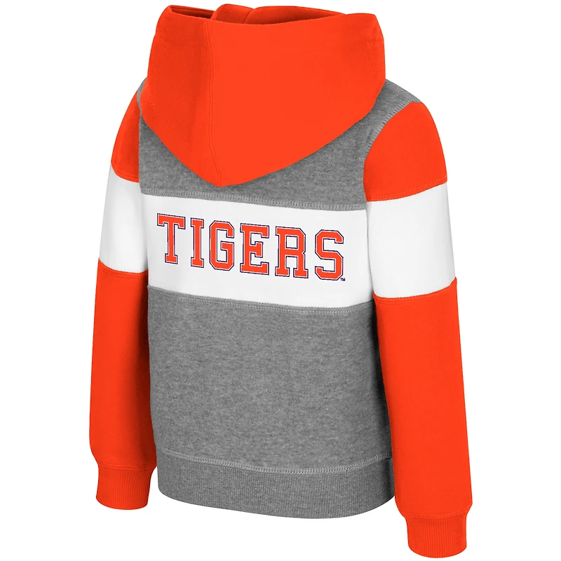 Toddler Colosseum  Heather Gray Clemson Tigers Bert Full-Zip Hoodie