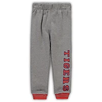 Ensemble de sweat à capuche et pantalons survêtement Clemson Tigers Poppies orange/gris chiné pour tout-petits