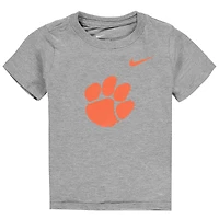T-shirt à logo Clemson Tigers Nike gris chiné pour tout-petit