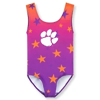 Justaucorps de danse ZooZatz violet pour tout-petits, motif tigres Clemson