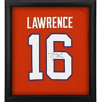 Maillot Nike orange en édition limitée, autographié par Trevor Lawrence (Clemson Tigers), sous vitrine