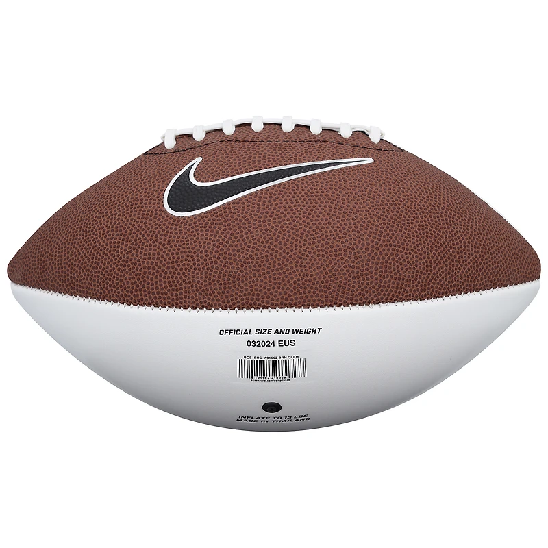 Ballon de football américain Nike à panneau blanc autographié par Trevor Lawrence des Clemson Tigers avec l'inscription « Champions CFP 2018 »