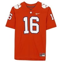 Maillot de jeu Nike orange autographié par Trevor Lawrence des Clemson Tigers - Signature au dos