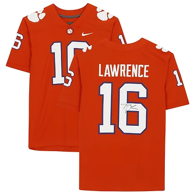 Maillot de jeu Nike orange autographié par Trevor Lawrence des Clemson Tigers - Signature au dos