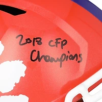Casque réplique Riddell Speed ​​autographié par Trevor Lawrence des Clemson Tigers avec inscription « Champions CFP 2018 »
